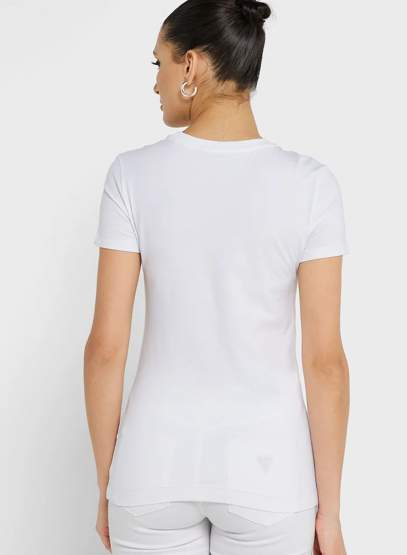 GUESS Round Neck Printed T-Shirt