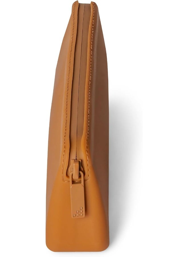 Citron Silicone Cutlery Set With Pouch Caramel Eco-Friendly Utensils For On-The-Go Dining - Image 3