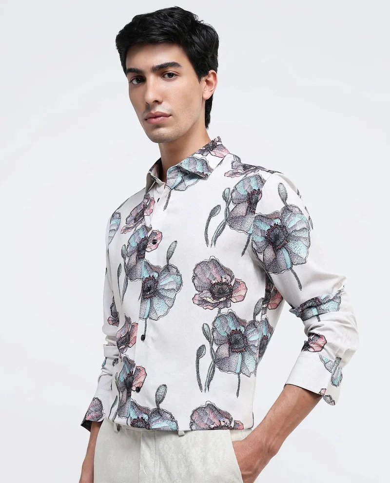 Rare Rabbit Men's Floral Print Shirt