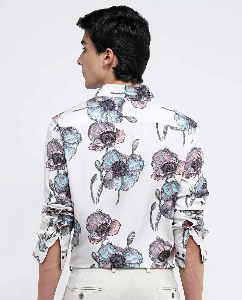 Rare Rabbit Men's Floral Print Shirt