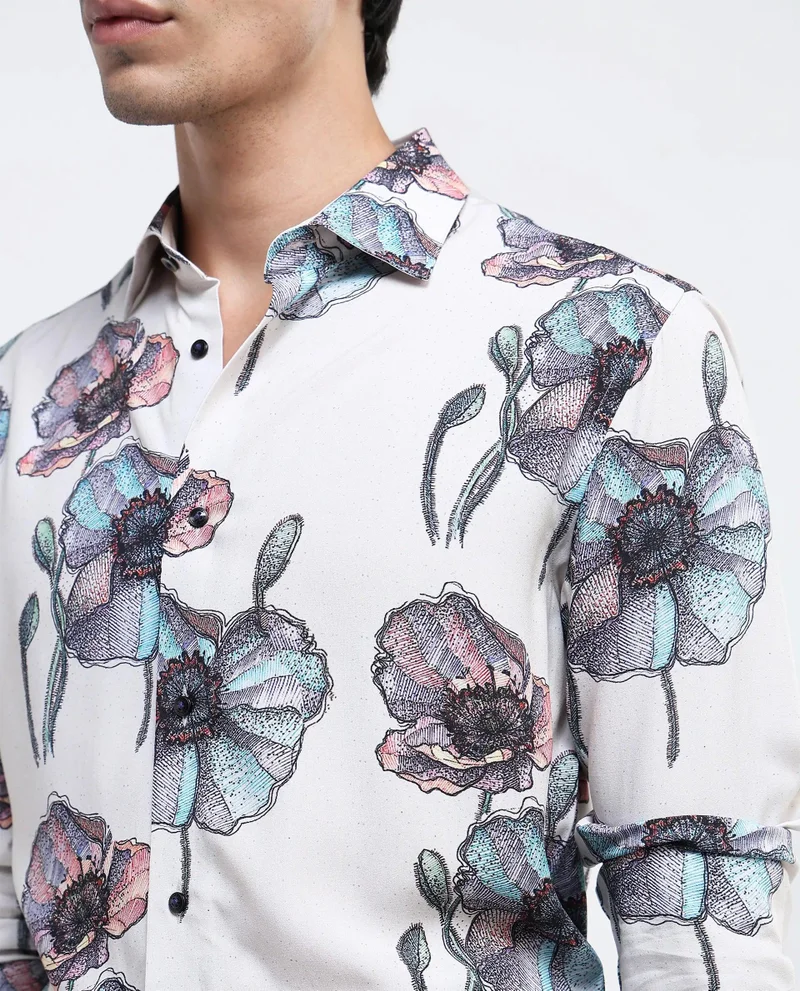 Rare Rabbit Men's Floral Print Shirt