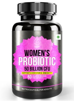 Probiotics for Women - PH Balance, Digestive, UT, & Feminine Health - 50 Billion CFU - 6 Unique Strains for Women - Organic Prebiotics, Cranberry Extract - 60 Delayed Release Veg Capsules