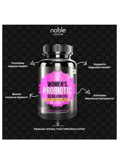noble nature Probiotics for Women - PH Balance, Digestive, UT, & Feminine Health - 50 Billion CFU - 6 Unique Strains for Women - Organic Prebiotics, Cranberry Extract - 60 Delayed Release Veg Capsules  - Image 4