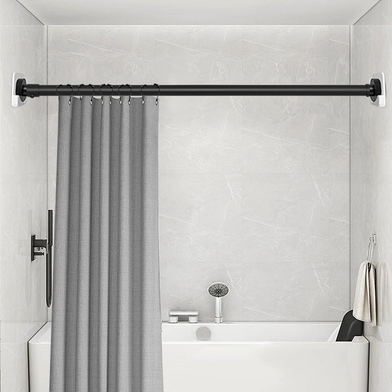 ZOMAO Adhesive Shower Curtain Rod Tension HolderShower Curtain Rod HolderShower Rod Mount Retainer No Drilling Stick On 2 PackShower Curtain Rod Not Included - Image 5