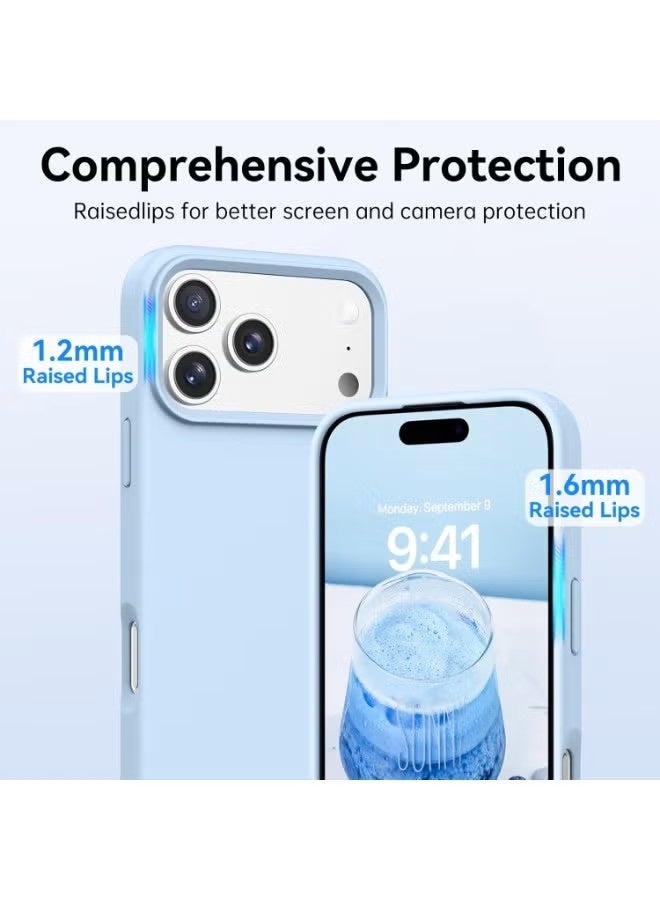 general Premium Silicone Case with Microfiber Lining for iPhone 17 Pro (6.3") – Sky Blue - Image 3