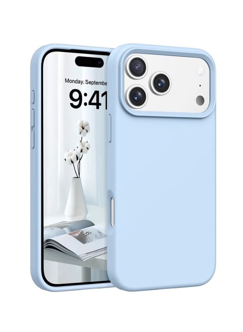 general Premium Silicone Case with Microfiber Lining for iPhone 17 Pro (6.3") – Sky Blue - Image 1