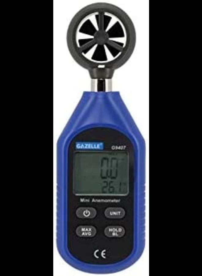 ABBASALI Mini Handheld Anemometer And Thermometer For Air Flow And Temperature Test