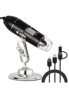 Gerenic 3 in 1 USB Digital Microscope,（Micro + USB + Type-C） 50x to 1600x Microscope Magnifier, Mini Pocket Handheld Microscope Camera with Light, Compatible with Windows 7/8 / 10 and Mac Android  - Image 1