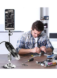 Gerenic 3 in 1 USB Digital Microscope,（Micro + USB + Type-C） 50x to 1600x Microscope Magnifier, Mini Pocket Handheld Microscope Camera with Light, Compatible with Windows 7/8 / 10 and Mac Android  - Image 3