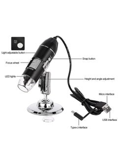 Gerenic 3 in 1 USB Digital Microscope,（Micro + USB + Type-C） 50x to 1600x Microscope Magnifier, Mini Pocket Handheld Microscope Camera with Light, Compatible with Windows 7/8 / 10 and Mac Android  - Image 4