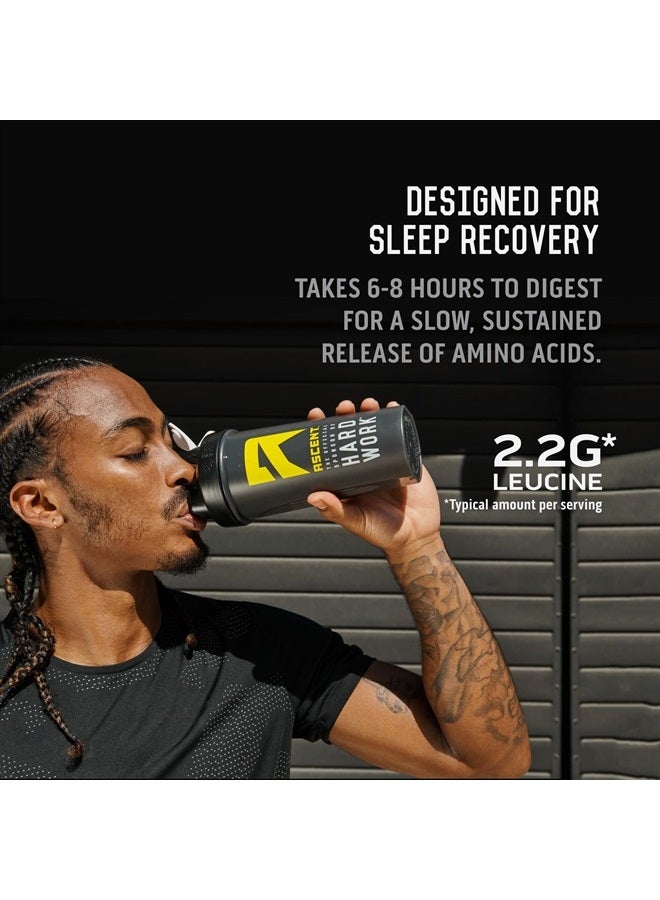 Ascent مسحوق بروتين كازين - 25 جرام مسحوق كازين ميكلي مع نكهات صناعية وصناعية صفر، خالي من الجلوتين، بدون سكر مضاف، 4.9 جرام BCAA، 2.2 جرام ليوسين - حبة فانيليا، 2 باوند - Image 5