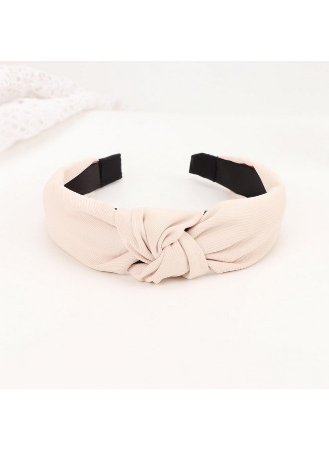 DRESHOW Knotted Headbands, Women Non Slip Fashion Headbands 4 Pcs, Printed And Solid Boho Wide Top Knot Hair Hoops For Women Girls Hairbands Hair Accessories Polyester, Appropriate Size, Occasions  - Image 5