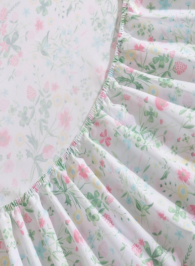 Laura Ashley Kids - Queen Sheets, Soft Wrinkle-Resistant Toddler Bedding Set, Fun & Whimsical Bedroom Decor, Ideal Girl Room Essentials (Posey Dance Pink, Queen) - Image 4