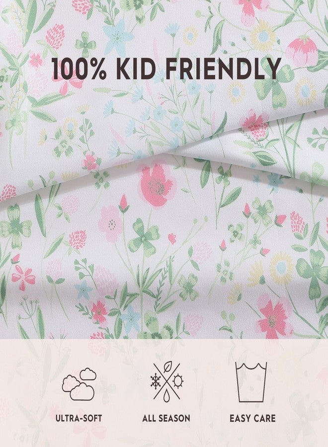 Laura Ashley Kids - Queen Sheets, Soft Wrinkle-Resistant Toddler Bedding Set, Fun & Whimsical Bedroom Decor, Ideal Girl Room Essentials (Posey Dance Pink, Queen) - Image 5