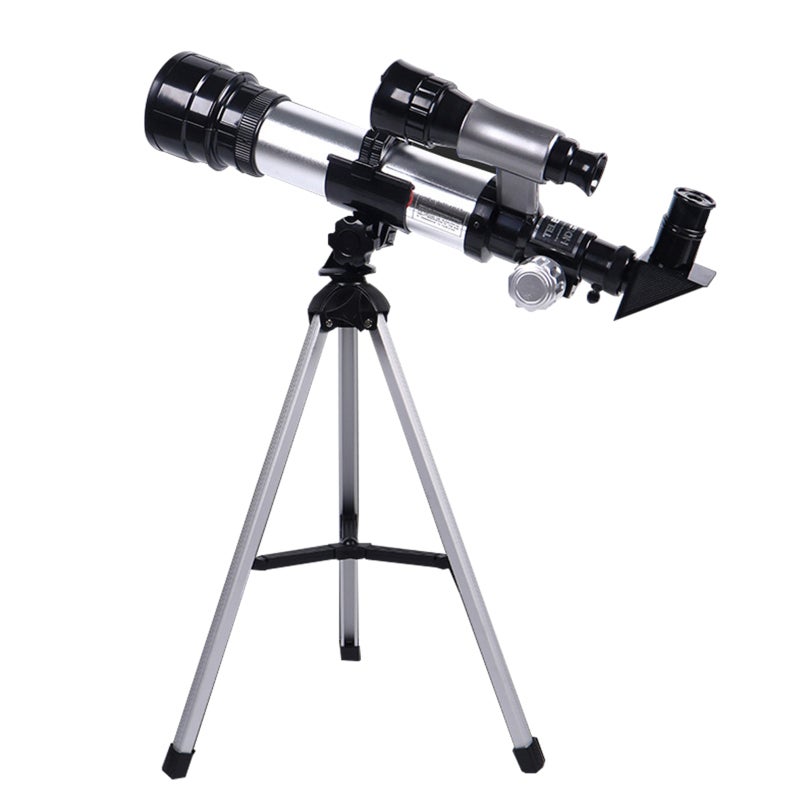74mm Aperture Telescope with 2 Eyepieces 350-400mm Focal Length, Adjustable Alloy Tripod, Phone Adapter, Carry Case - Refractor Astronomy Telescope with Compass for Travel - Image 1