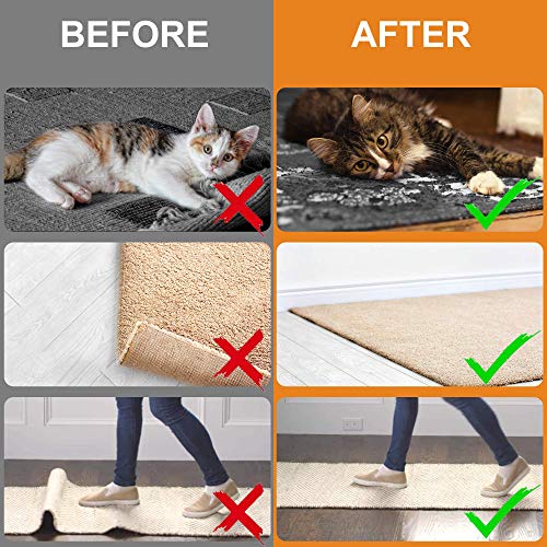 ZONGOOL 16 PCS Rug Tape, Reusable Washable Grippers for Rugs, Double Sided Non-Slip Rug Pads for Hardwood Floors, Rug Stoppers to Prevent Sliding, White - Image 2