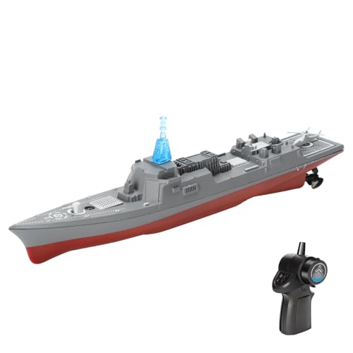 Dodoore Remote Control Warship RC Military Battleship 24GHz Remote Control Boat for Lakes and Rivers RC Armed Type 055 Destroyer Model with Low Battery Reminder for Adults HC803 - Image 1