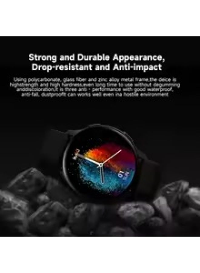 Imiki KW66 Pro Smartwatch – 1.43" AMOLED Round Display, 270mAh Battery, IP67 Waterproof Fitness & Fashion Watch – Black + Black Strap - Image 4