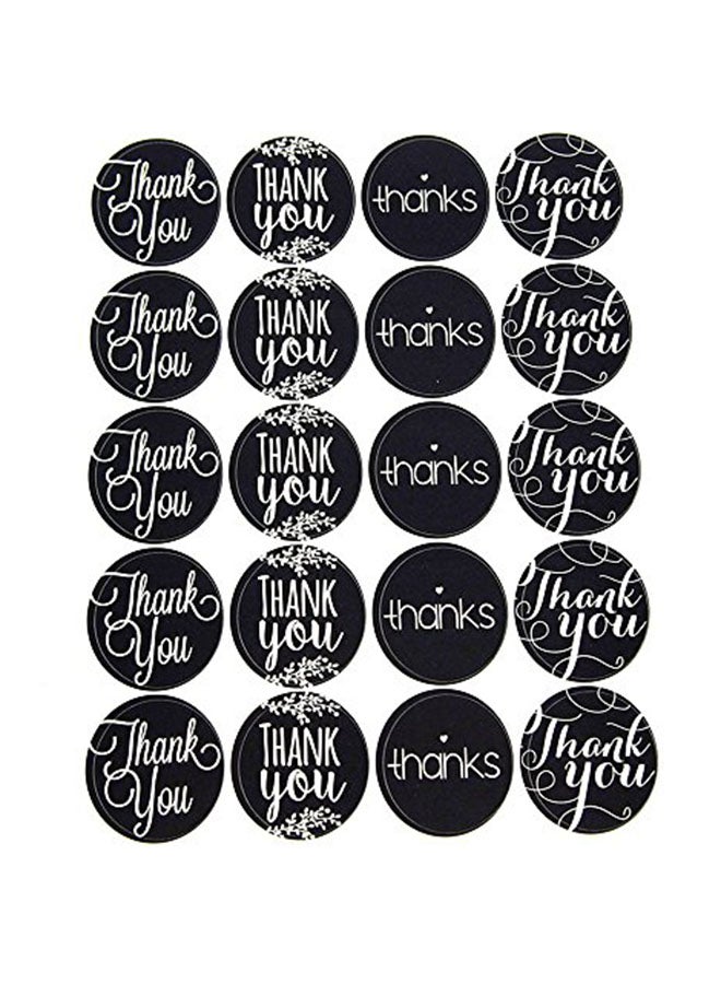 هومفورد مجموعة ملصقات فايرفلاي بتصميم سبورة صغيرة مطبوعة بعبارة Thank You من 40 قطعة - Image 2