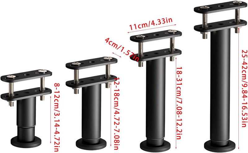 Heavy Duty Bed Frame Legs Under Center Leg Adjustable Height Replacement Heavy Duty Risers Under Bed Center - Image 3