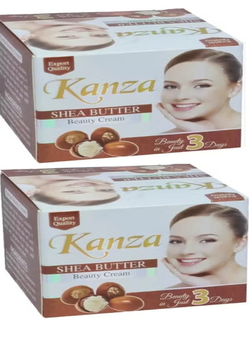 كنزه 2قطعة من كريم الجمال لتفتيح بزبدة الشيا 2X50 جرام - Image 1