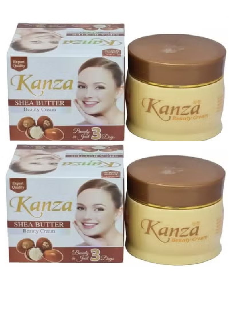 كنزه 2قطعة من كريم الجمال لتفتيح بزبدة الشيا 2X50 جرام - Image 2