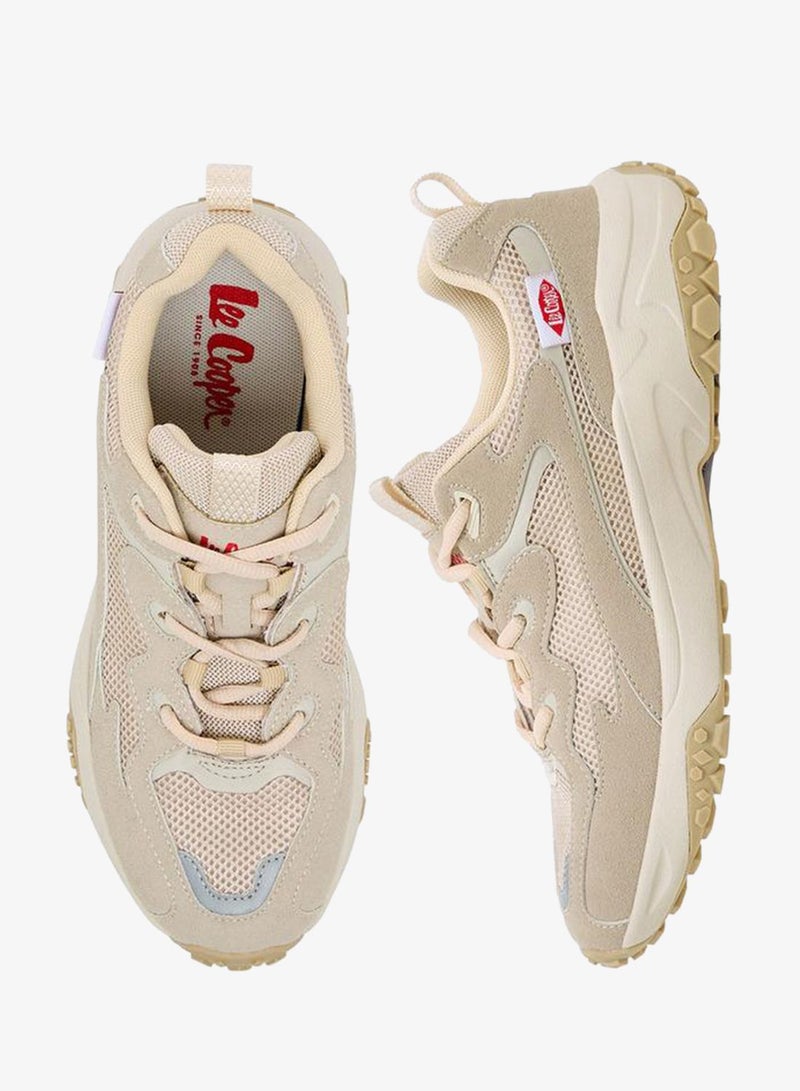 لي كوبر حذاء رياضي نسائي للكاحل بنقوش دانتيل وأربطة - Image 1