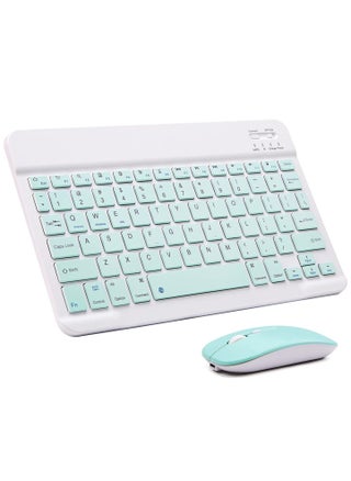 Ultra-Slim Bluetooth Keyboard and Mouse Combo Rechargeable Portable Wireless Keyboard Mouse Set for Apple iPad iPhone iOS 13 and Above Samsung Tablet Phone Smartphone Android Windows (Green) - pzsku/Z5400CF0F381D7DF5497FZ/45/_/1701521701/96059f60-4a5b-4346-bad8-fe6d82e4ca1f