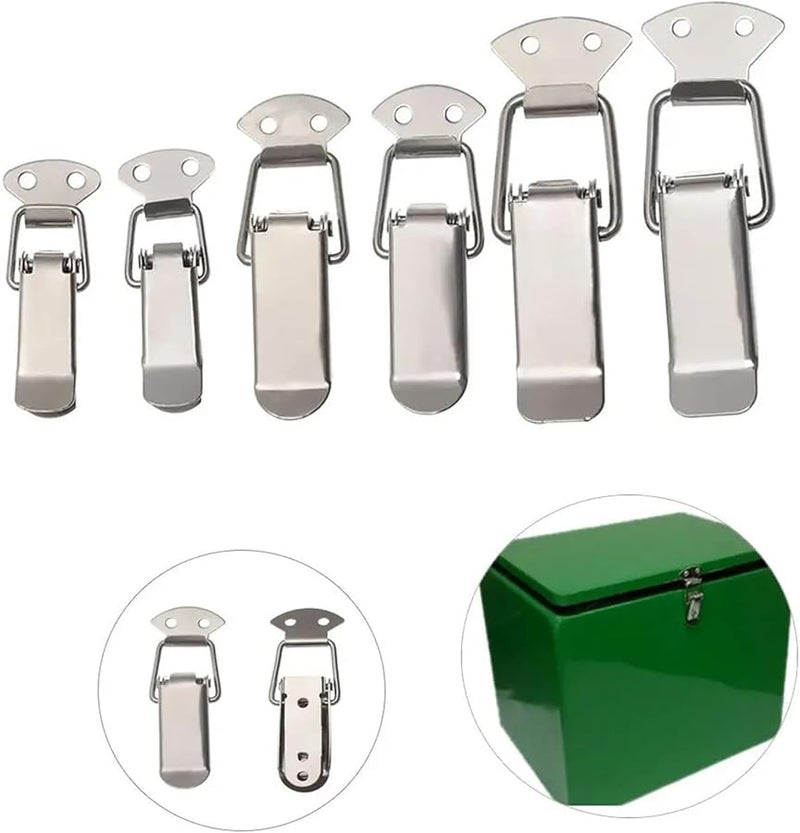 Stainless Steel Hasp Latch 6 Pack Spring Toggle Cabinet Lock Box Buckle Color 5 - Image 4
