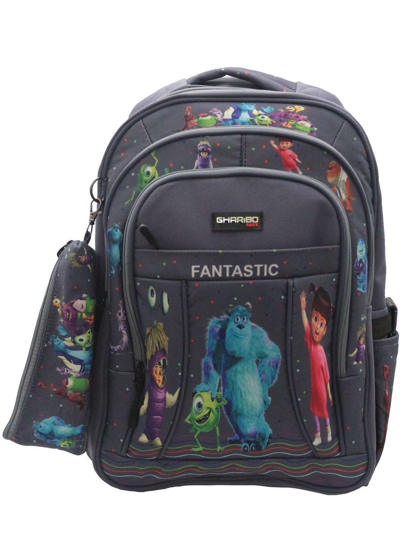 Gharibo Bags School backpack model 19 Monsters Inc  - Image 1