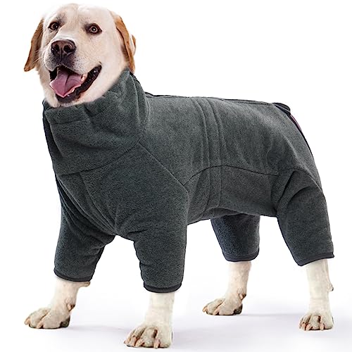 ROZKITCH Doberman Sweater Pet Windproof Warm Cold Weather Jacket Vest Cozy Jumpsuit Apparel Outfit Clothes for Small Dog Walking Hiking Sleep Grey2XS - Image 1