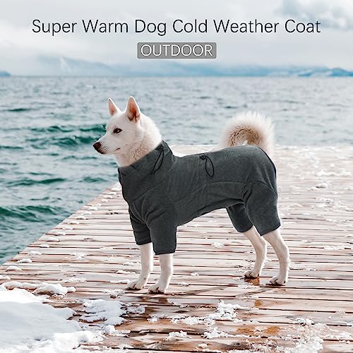 ROZKITCH Doberman Sweater Pet Windproof Warm Cold Weather Jacket Vest Cozy Jumpsuit Apparel Outfit Clothes for Small Dog Walking Hiking Sleep Grey2XS - Image 3