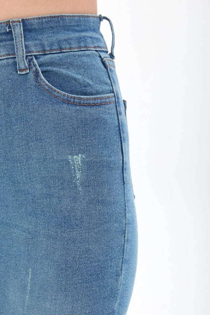 Tofisa 23658-GREEN-TINT-WASH Skinny Lycra Jeans