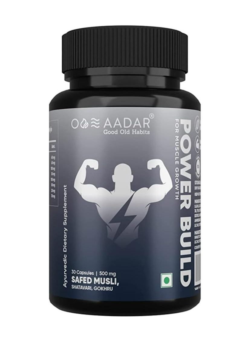 Power Build Ayurvedic Muscle Gain 30 Capsules 