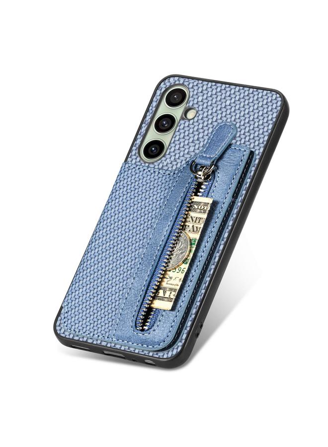 اس-توب جراب لهاتف Samsung Galaxy A36 من ألياف الكربون مع محفظة بسحاب أفقية - Image 5