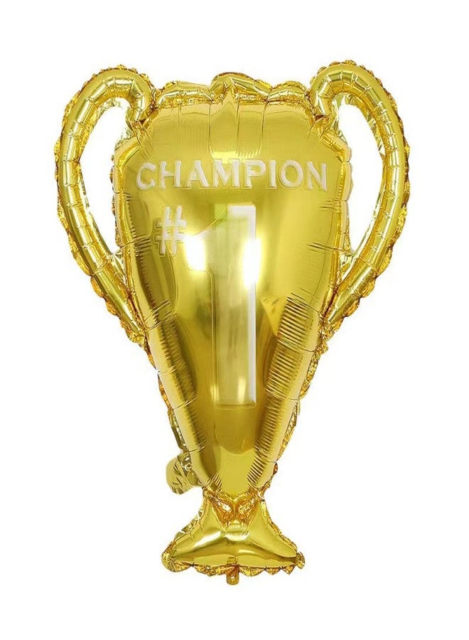 CSTYWC 4PCS Gold Champion Foil Balloons Championship Foil Trophy Balloon The First Prize Sport Balloons Basketball Soccer Football Anniversary Birthday Games Party Decorations - Image 5