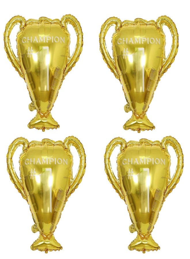 CSTYWC 4PCS Gold Champion Foil Balloons Championship Foil Trophy Balloon The First Prize Sport Balloons Basketball Soccer Football Anniversary Birthday Games Party Decorations - Image 2