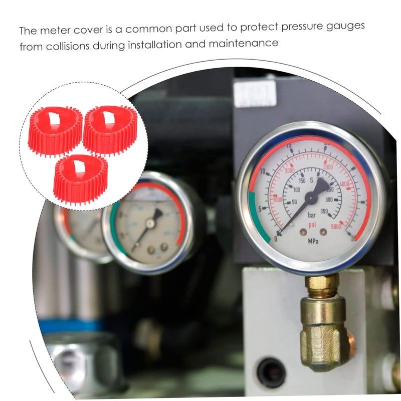 3Pcs Black Silicone Pressure Gauge Protector for Oxygen Acetylene Propane Tanks Shockproof Cover - Image 5