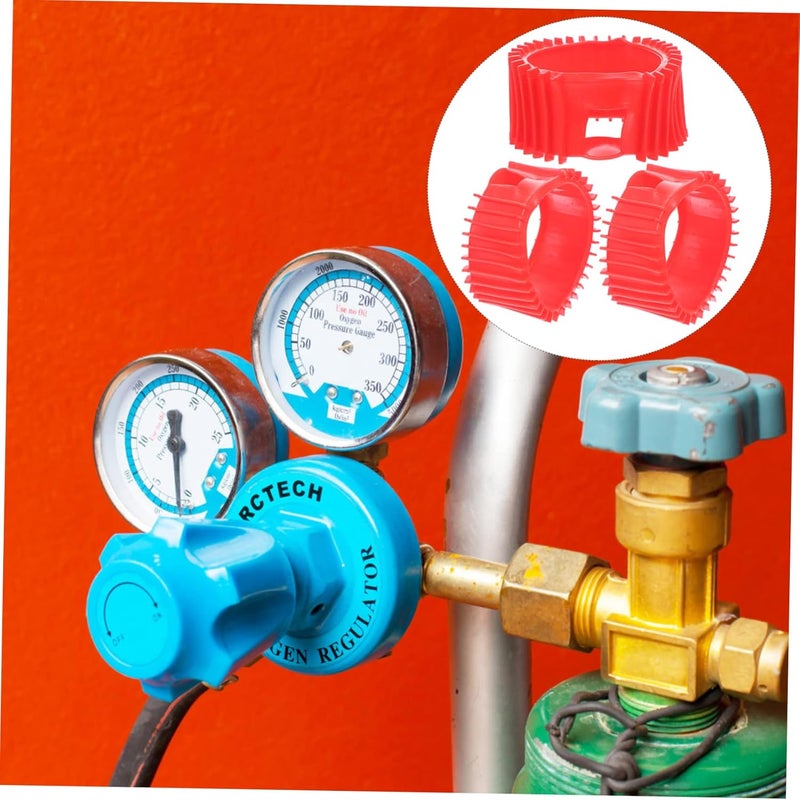 3Pcs Black Silicone Pressure Gauge Protector for Oxygen Acetylene Propane Tanks Shockproof Cover - Image 4