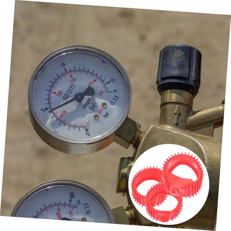 3Pcs Black Silicone Pressure Gauge Protector for Oxygen Acetylene Propane Tanks Shockproof Cover - Image 3