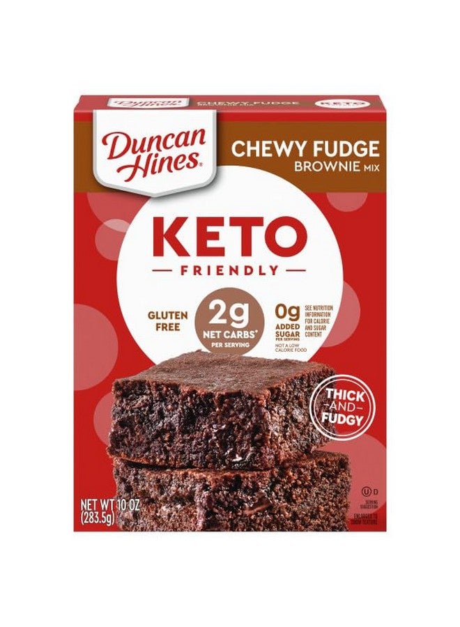 دنكان هاينز مزيج براوني فادج قابل للمضغ من Duncan Hines Keto Friendly، خالٍ من الجلوتين، بدون إضافة سكر، 10 أونصة - Image 1