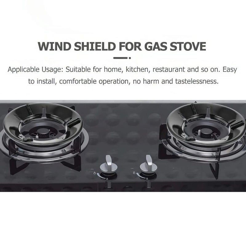 NEXBUY NEXBUY Gas Stove Burner Stand Flame Saver Portable Windproof Ring Washable Stove Protector Heat Efficiency Booster for Outdoor Indoor Cooking Black Pack of 3  - Image 4