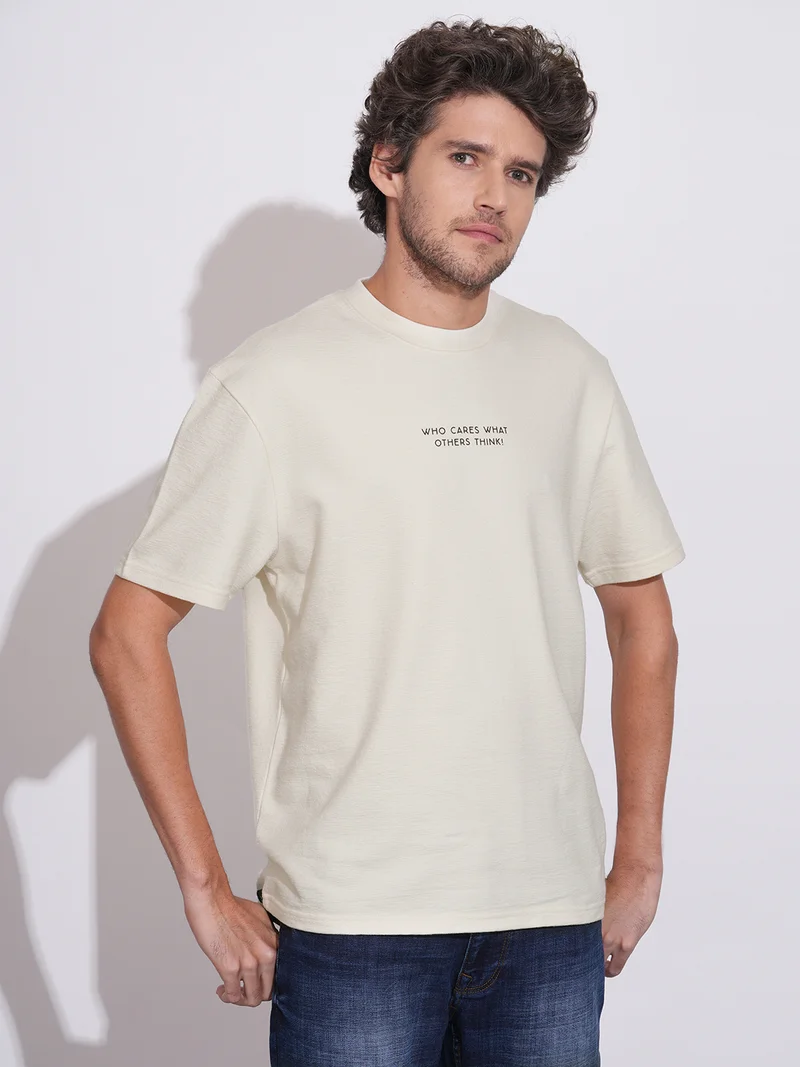 Being Human Men Typography Printed Pure Cotton Slim Fit T-shirt