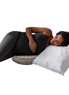 boppy Pregnancy Wedge Pillow With Removable Jersey Pillow Cover Taupe Grassland Design Firm Compact Support Portable Prenatal And Postnatal Positioning  - Image 1