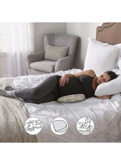 boppy Pregnancy Wedge Pillow With Removable Jersey Pillow Cover Taupe Grassland Design Firm Compact Support Portable Prenatal And Postnatal Positioning  - Image 4