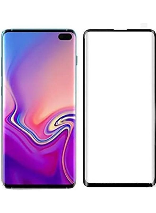 Tempered Glass Screen Protector For Samsung Galaxy S10 Black/Clear - Image 2