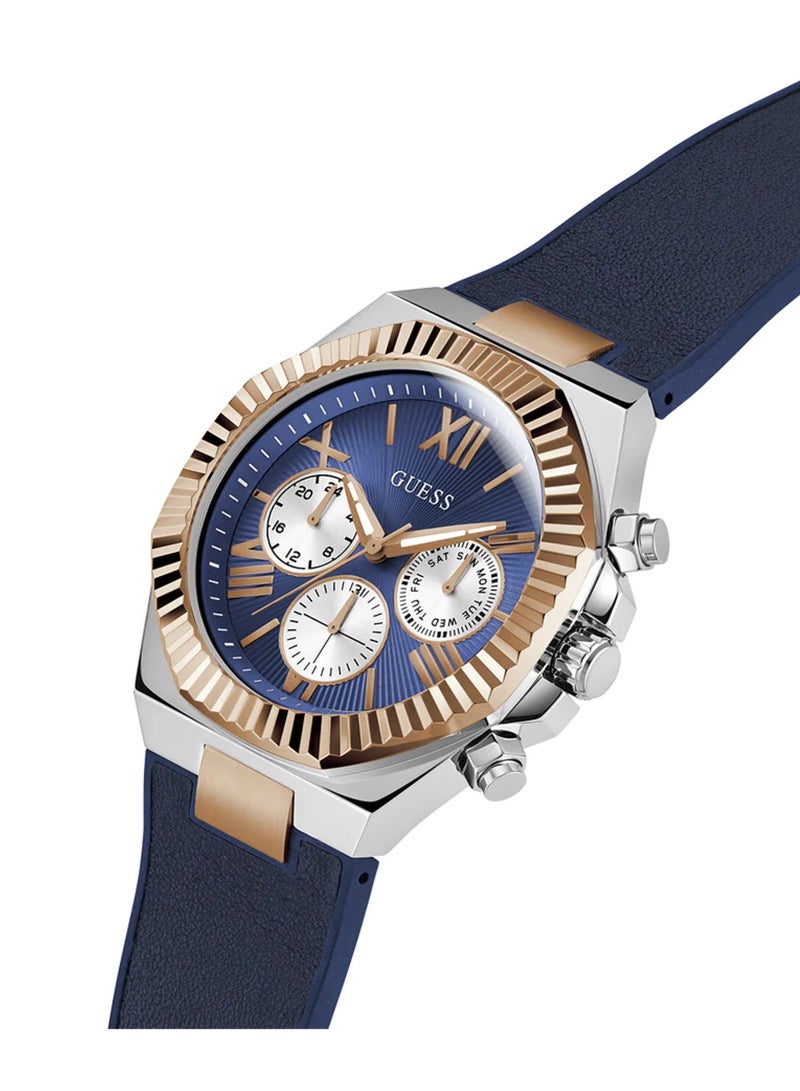 GUESS Equity Men’s Blue Dial Quartz Analog Stainless Steel Case Watch GW0791G2 - 44mm - Image 2
