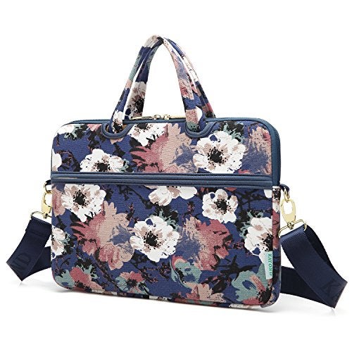 kayond Watercolor Orchid Patten water resistant Laptop Shoulder Messenger Bag Case Sleeve for 12 Inch 13 Inch Laptop,Laptop Briefcase - Image 2