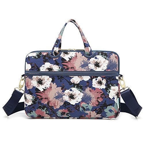 kayond Watercolor Orchid Patten water resistant Laptop Shoulder Messenger Bag Case Sleeve for 12 Inch 13 Inch Laptop,Laptop Briefcase - Image 3