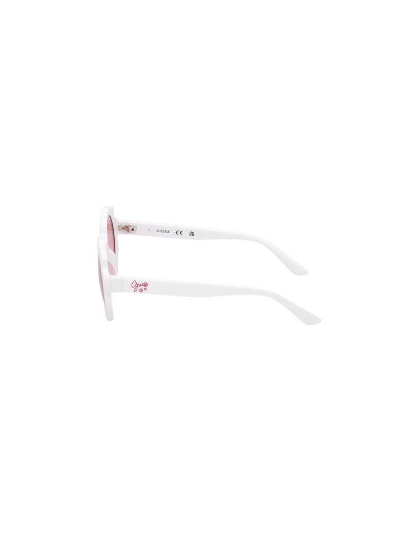 GUESS Girls UV Protection Round Shape Sunglasses - GU0012721S45 - Lens Size: 45 Mm - Shiny White - Image 2